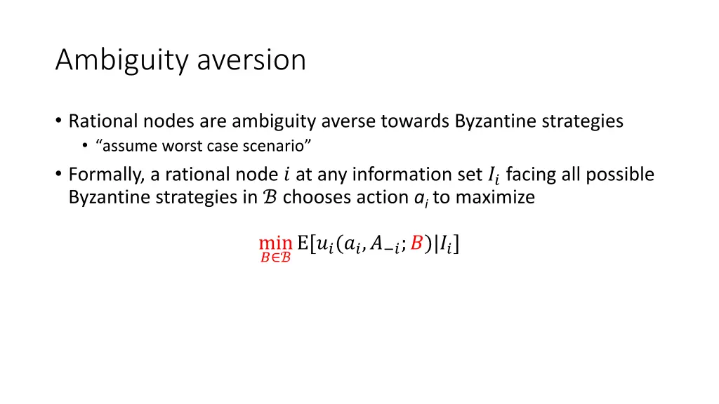 ambiguity aversion