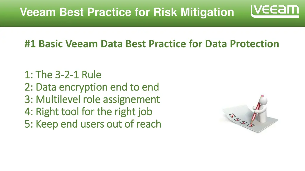 veeam best practice for risk mitigation