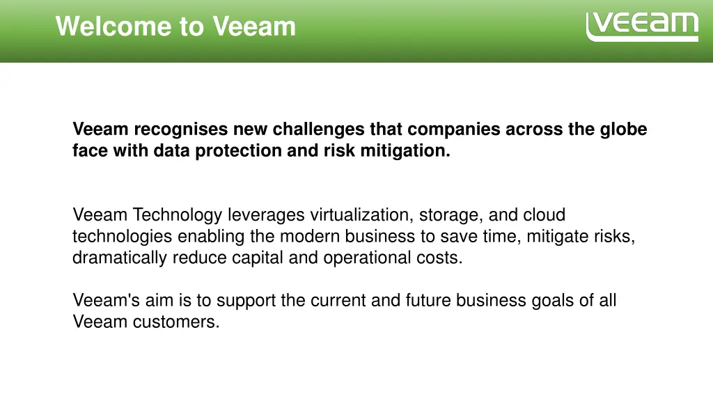 welcome to veeam 1