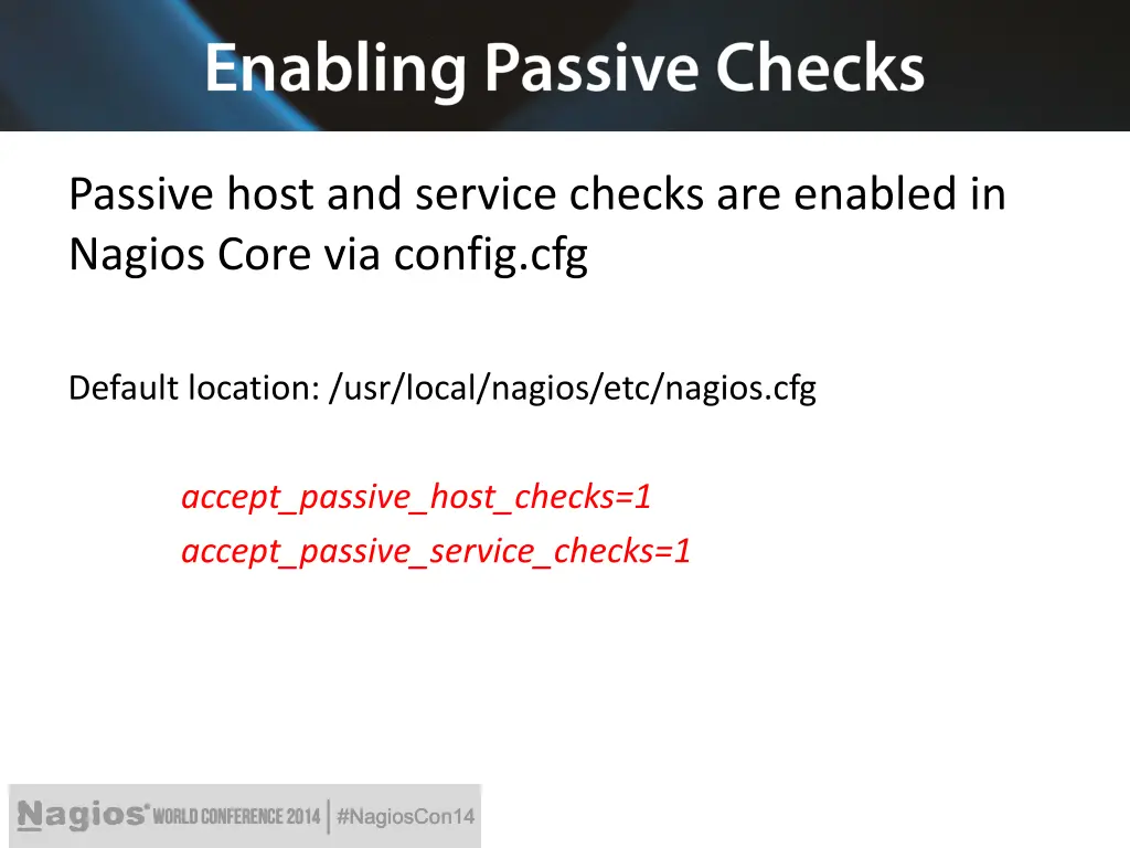 passive host and service checks are enabled