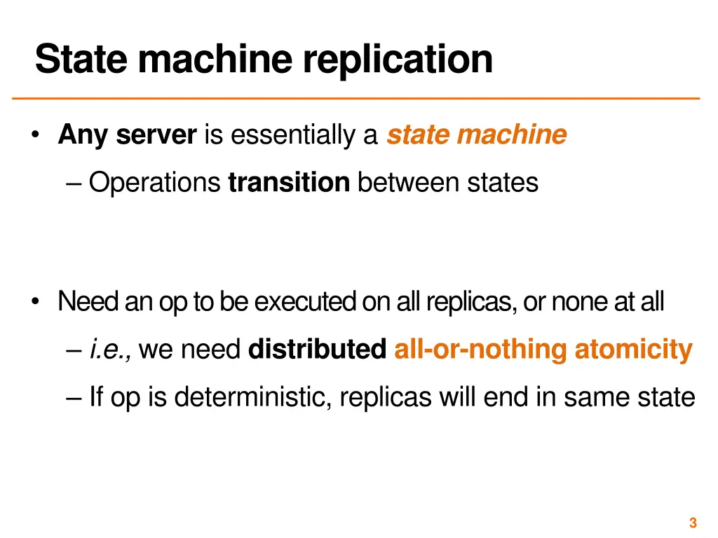 state machine replication