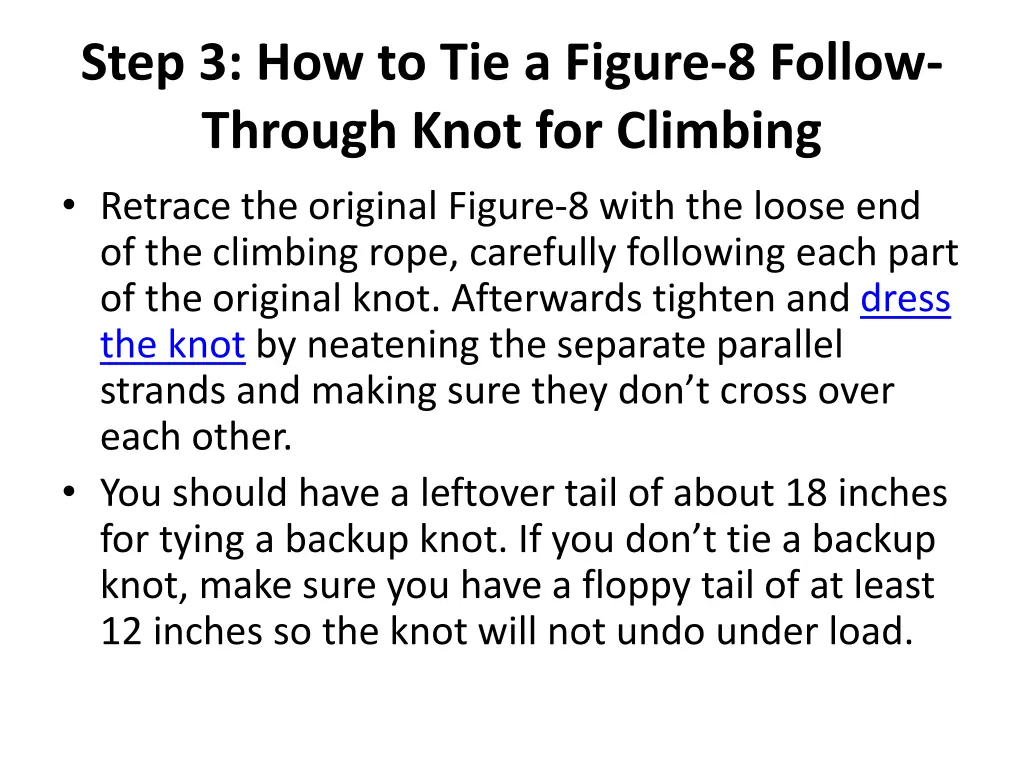 step 3 how to tie a figure 8 follow through knot