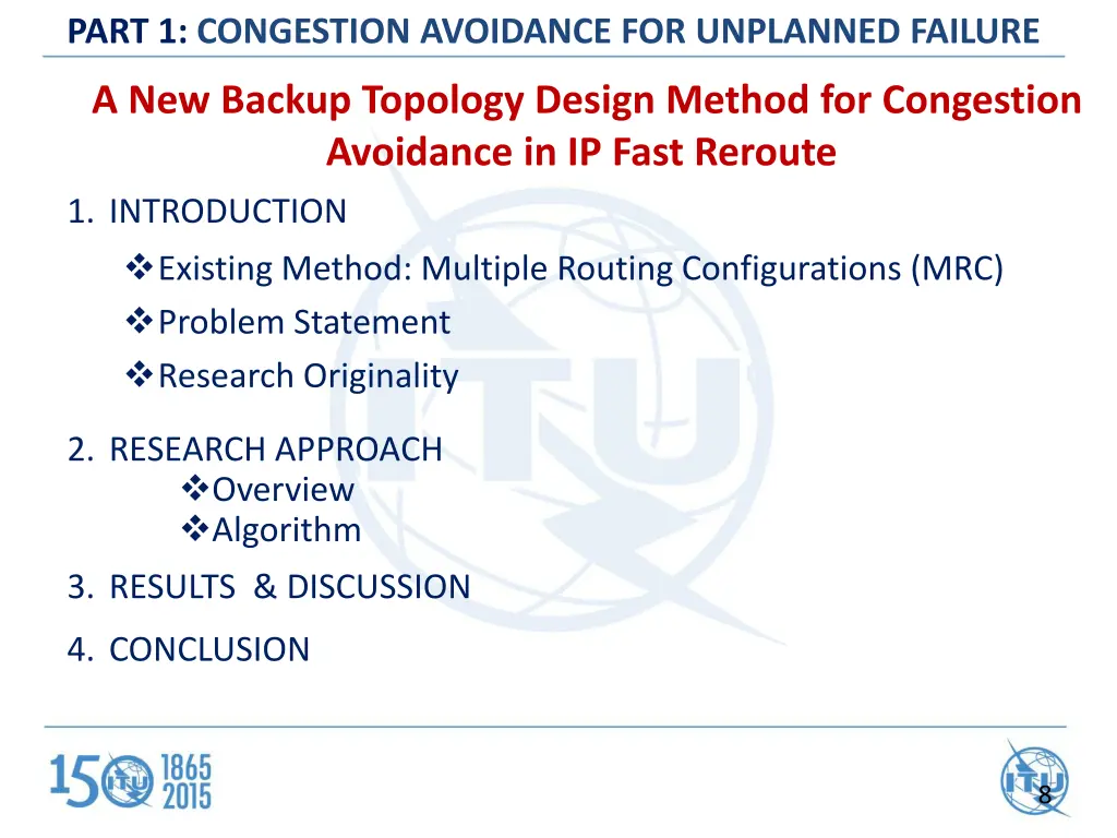 part 1 congestion avoidance for unplanned failure