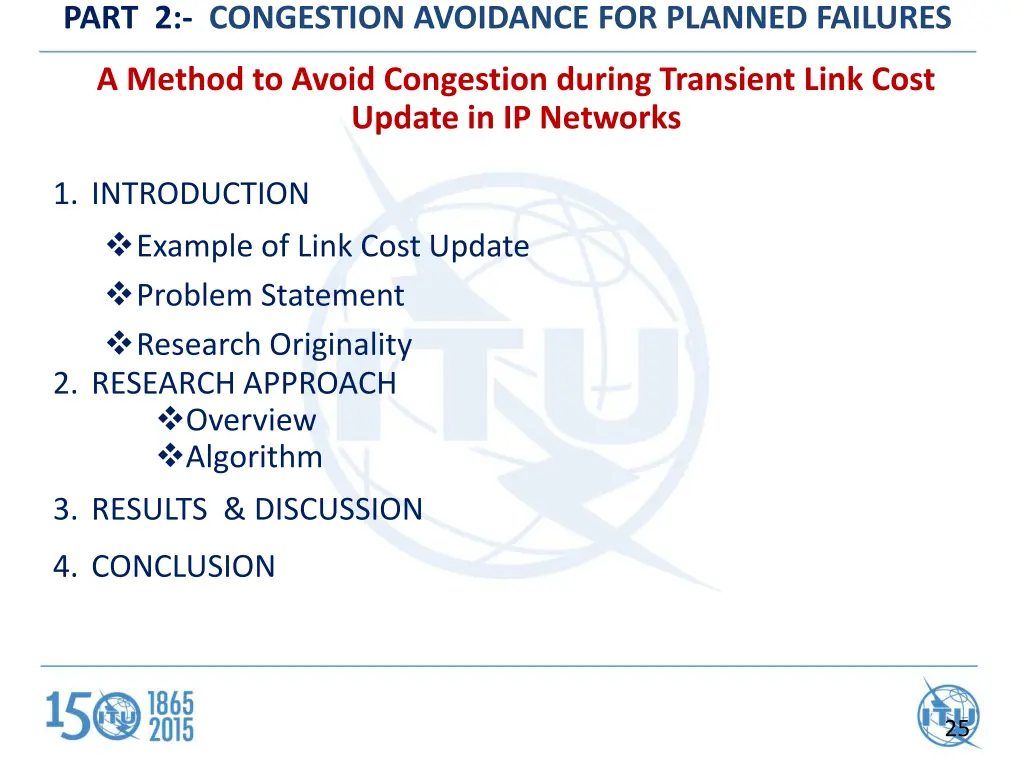 part 2 congestion avoidance for planned failures