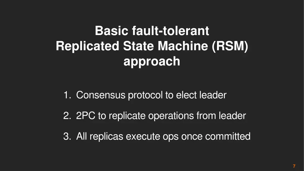 basic fault tolerant replicated state machine