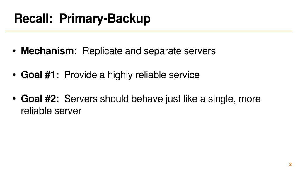 recall primary backup