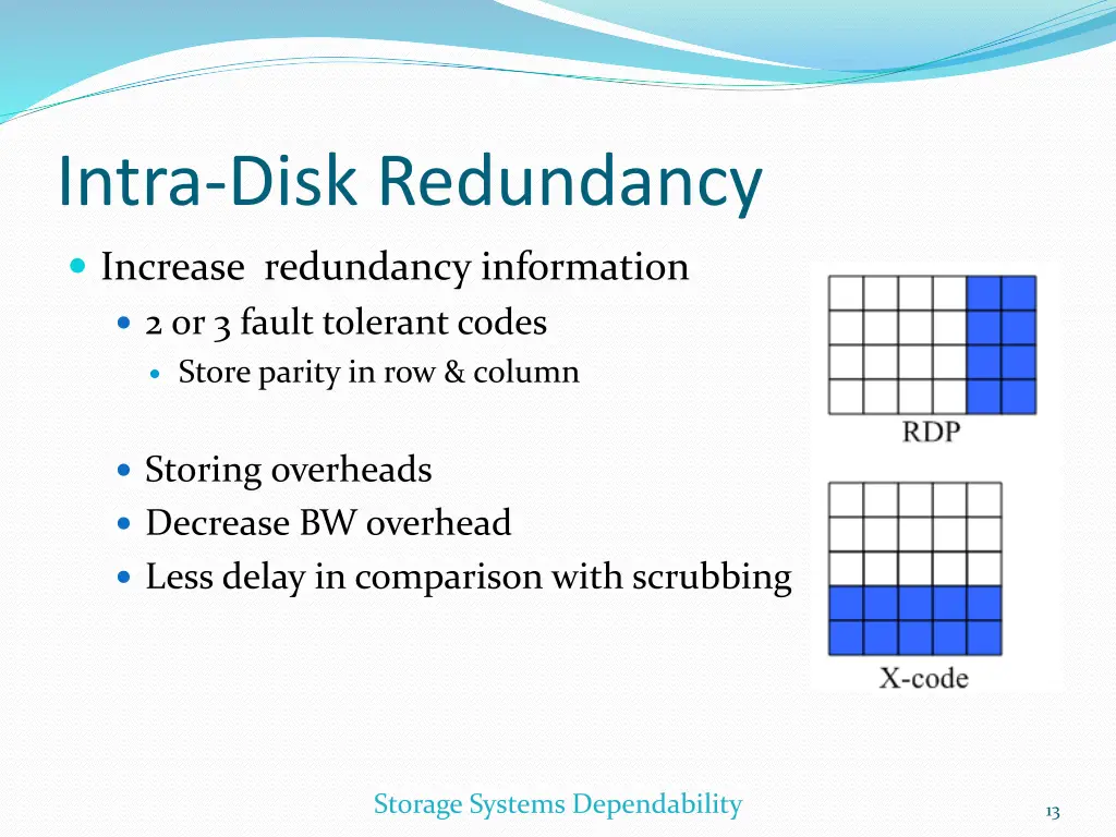 intra disk redundancy