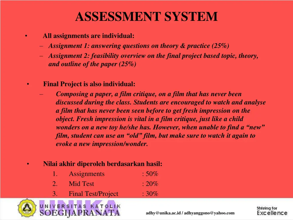 assessment system