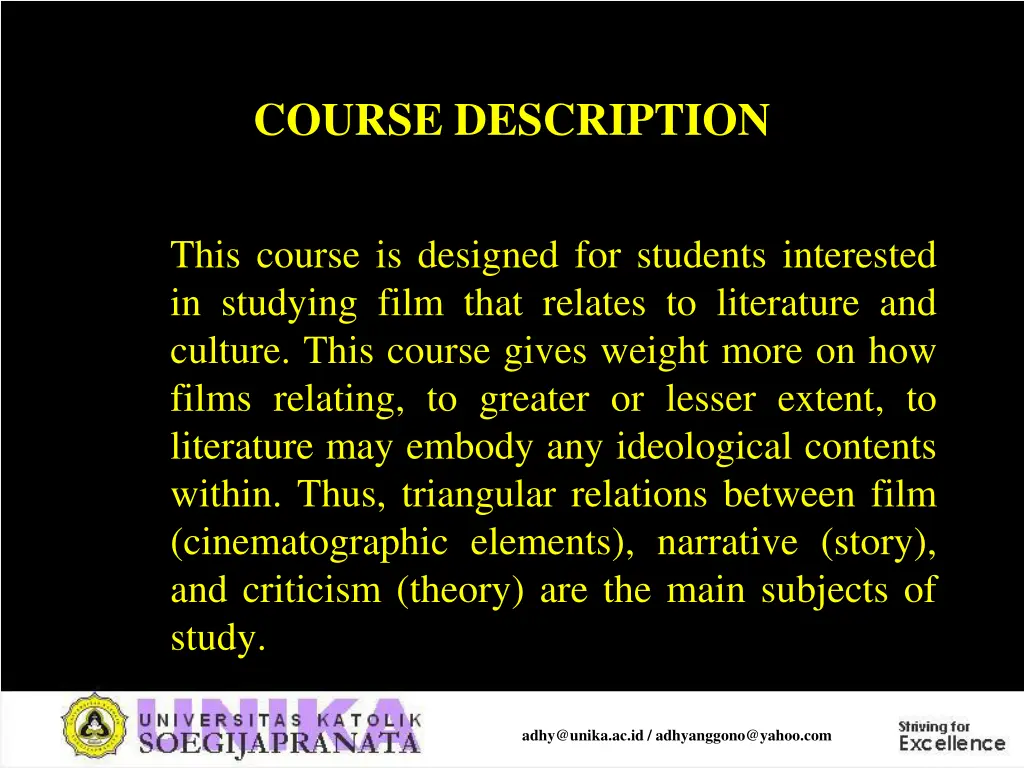 course description