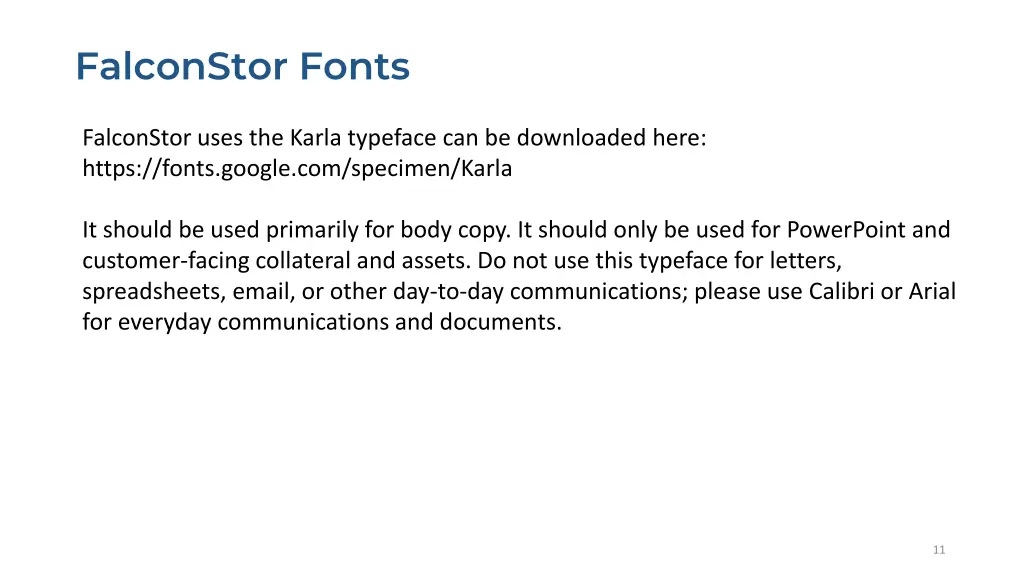 falconstor fonts