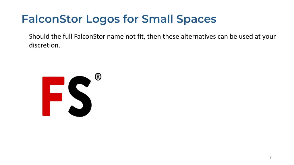 falconstor logos for small spaces