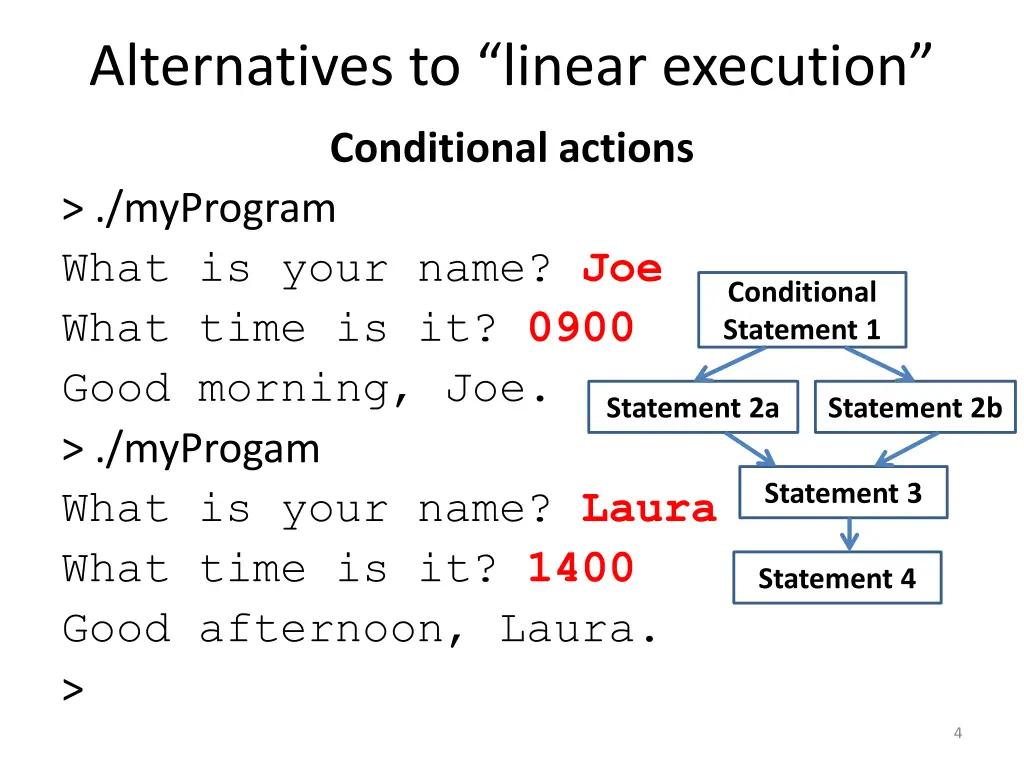 alternatives to linear execution