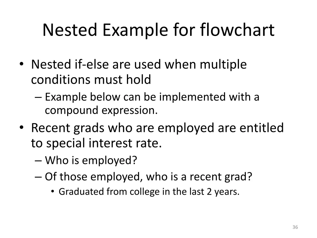 nested example for flowchart