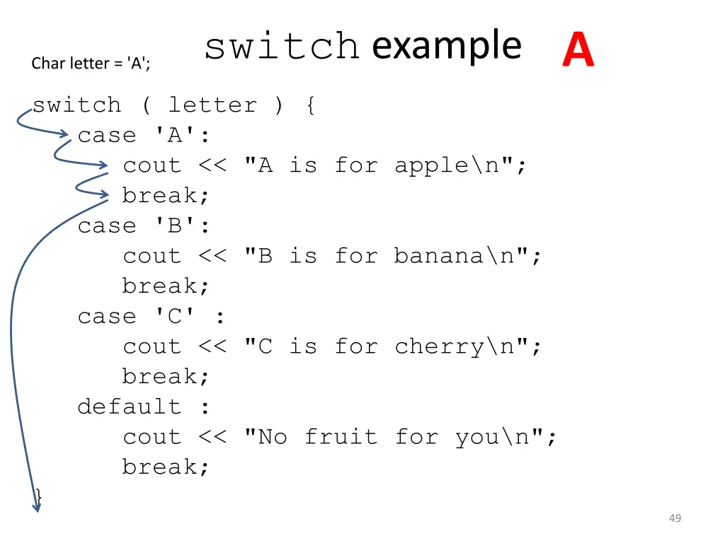 switch example 1