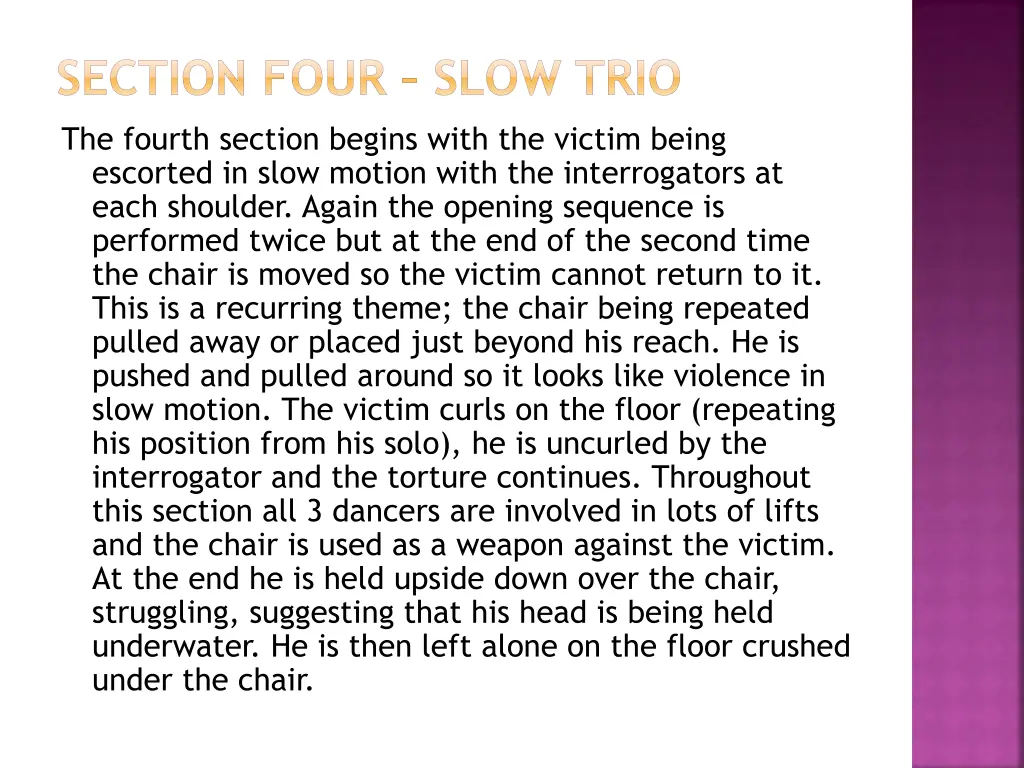 section four slow trio the fourth section begins