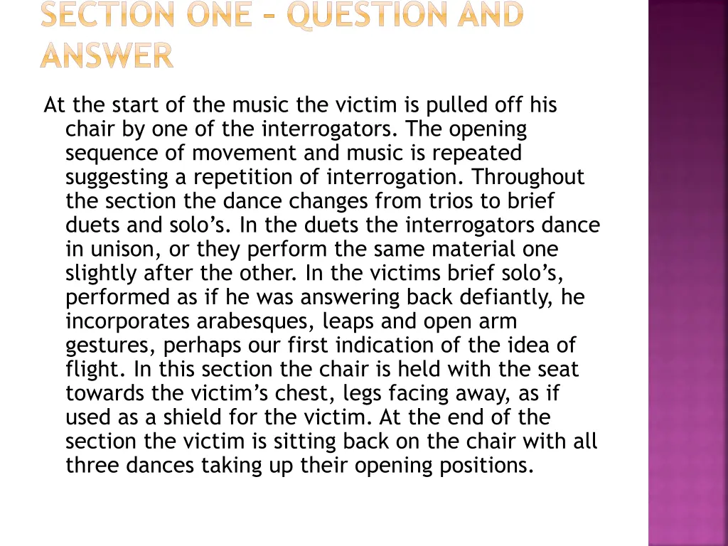 section one question and answer