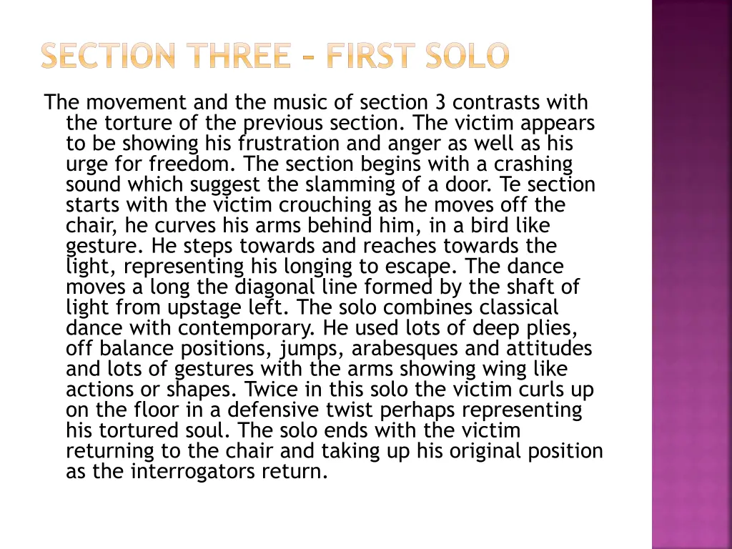 section three first solo