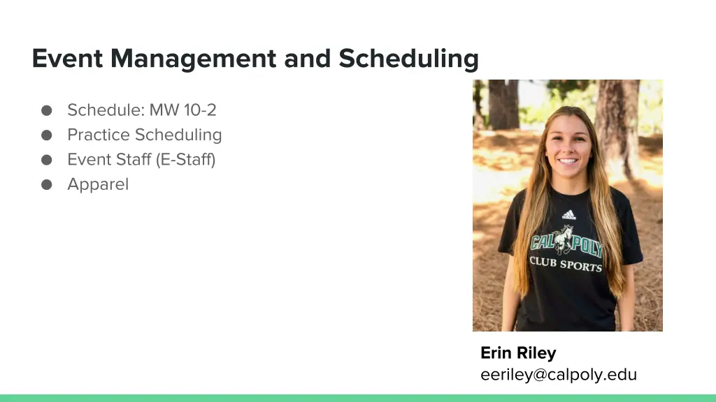 event management and scheduling