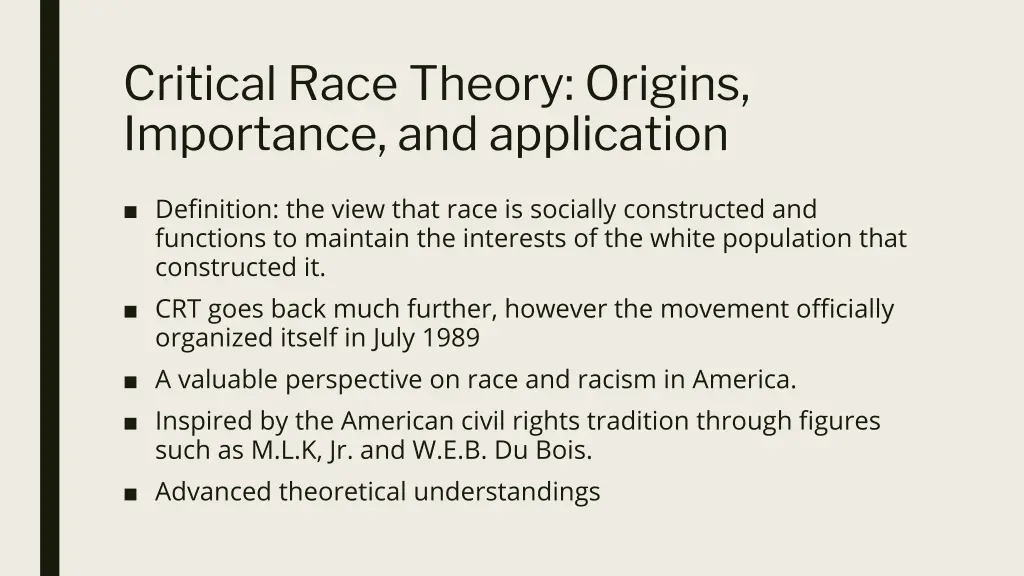 critical race theory origins importance