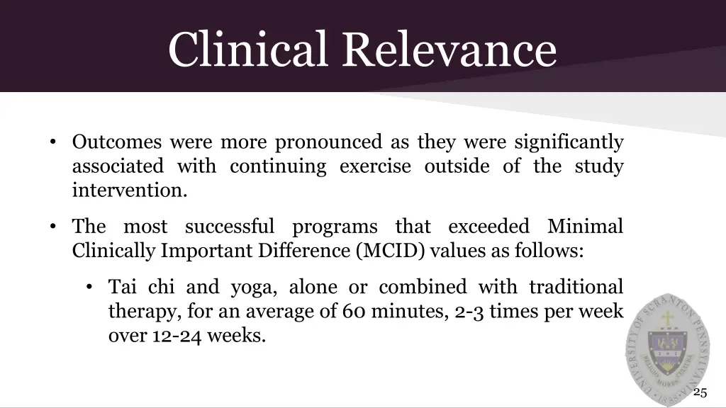 clinical relevance