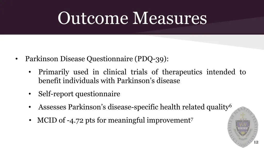 outcome measures 1