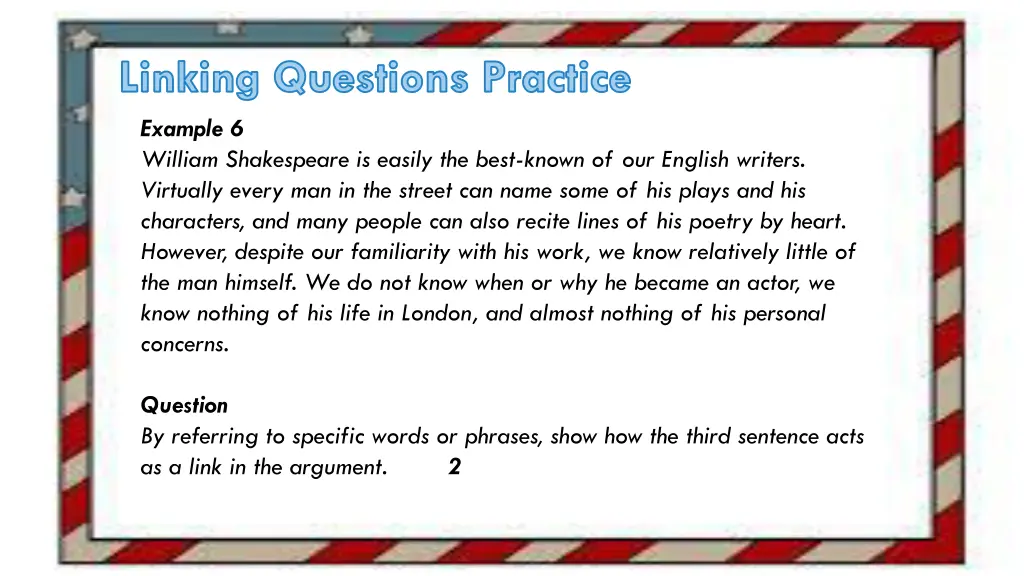 linking questions practice 2