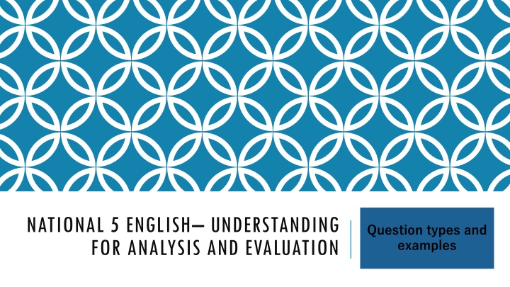 national 5 english understanding for analysis