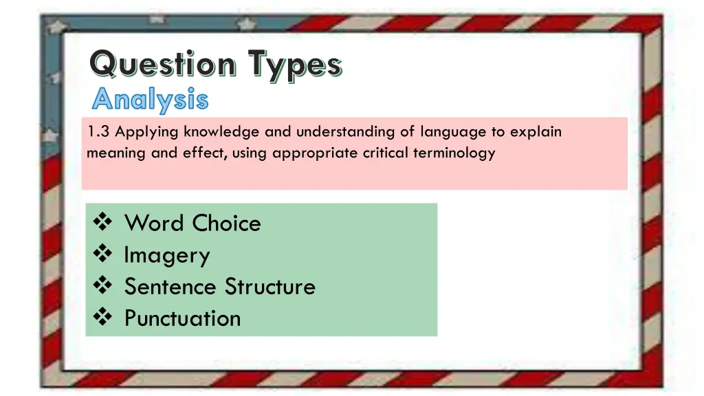 question types analysis 1 3 applying knowledge