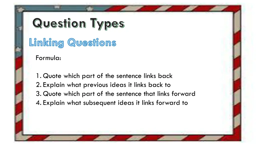 question types linking questions