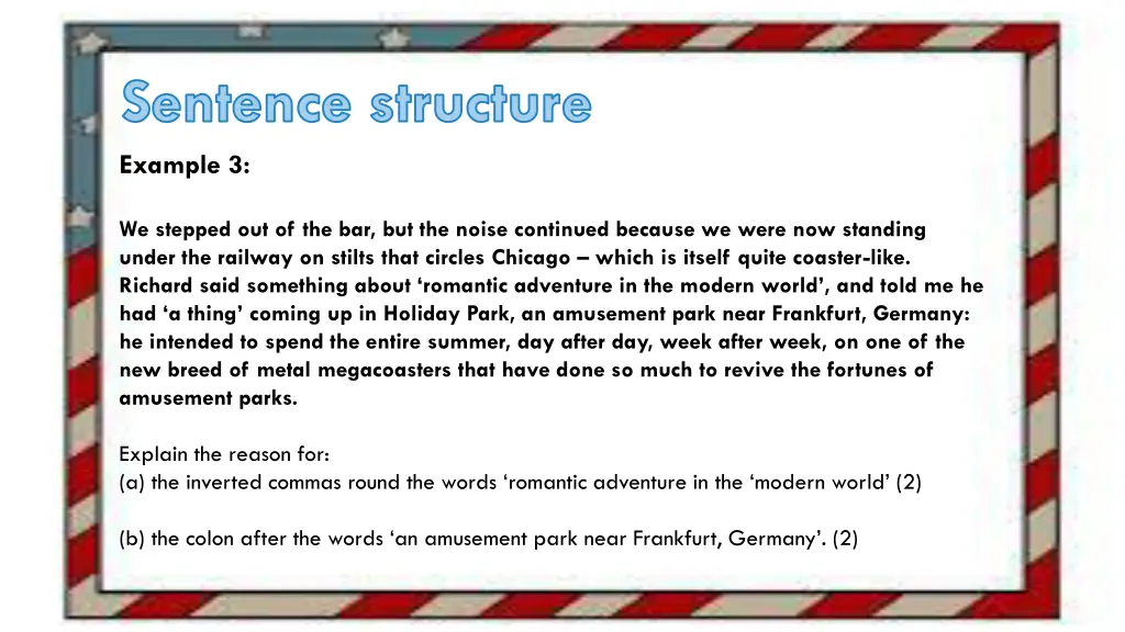 sentence structure example 3