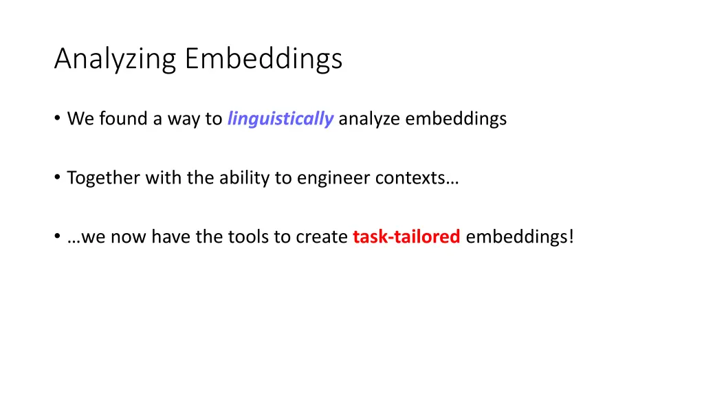 analyzing embeddings 1