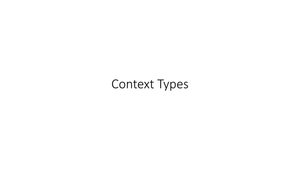 context types