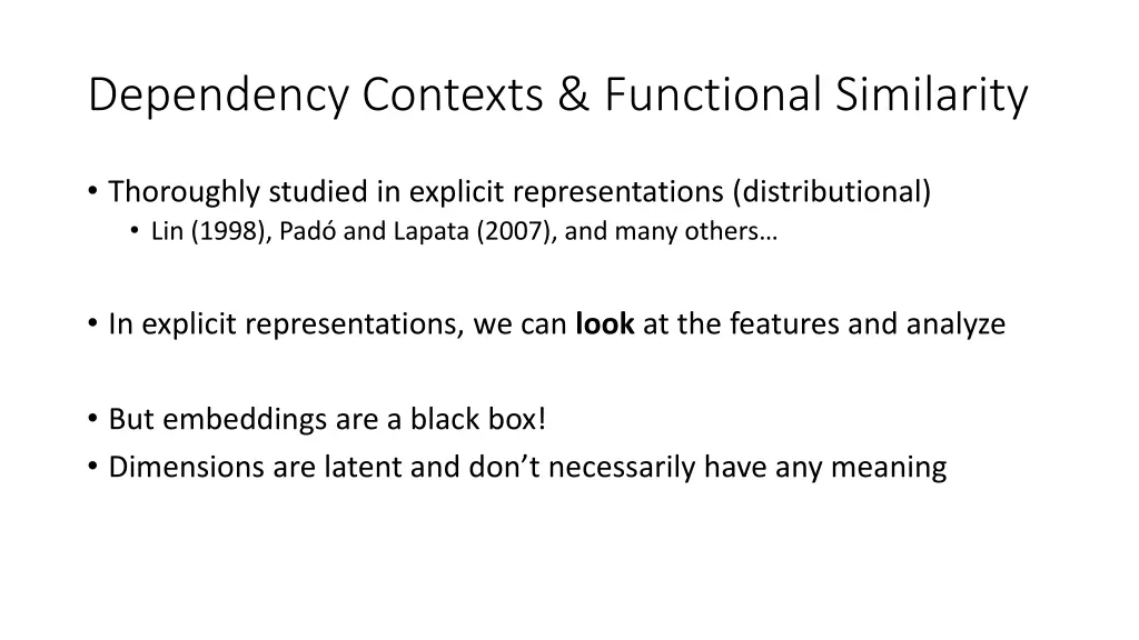 dependency contexts functional similarity