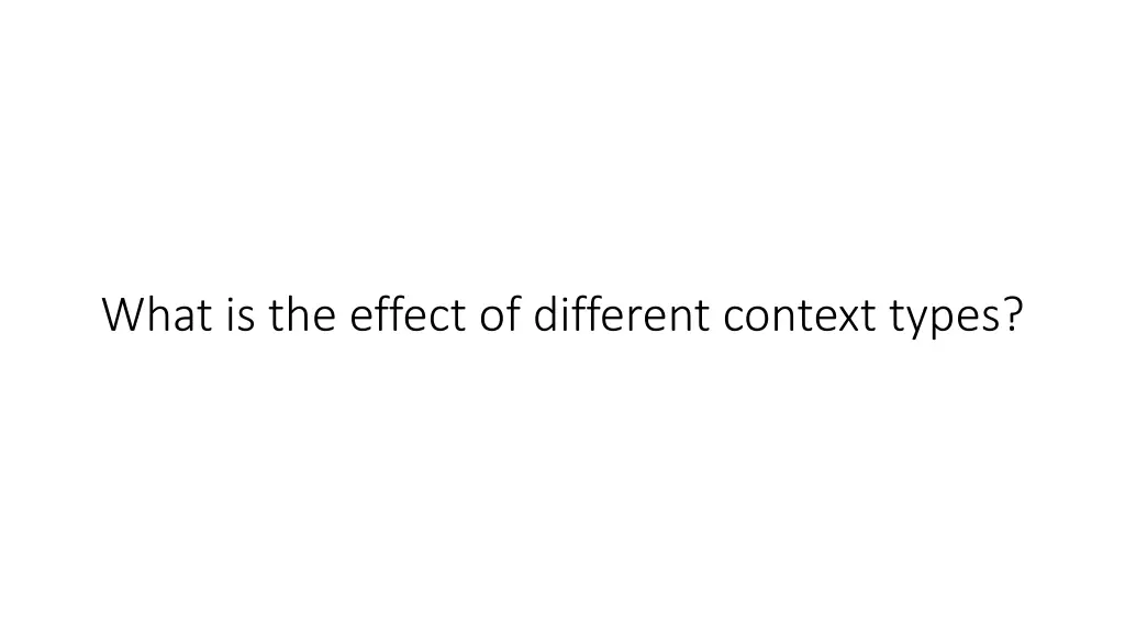 what is the effect of different context types