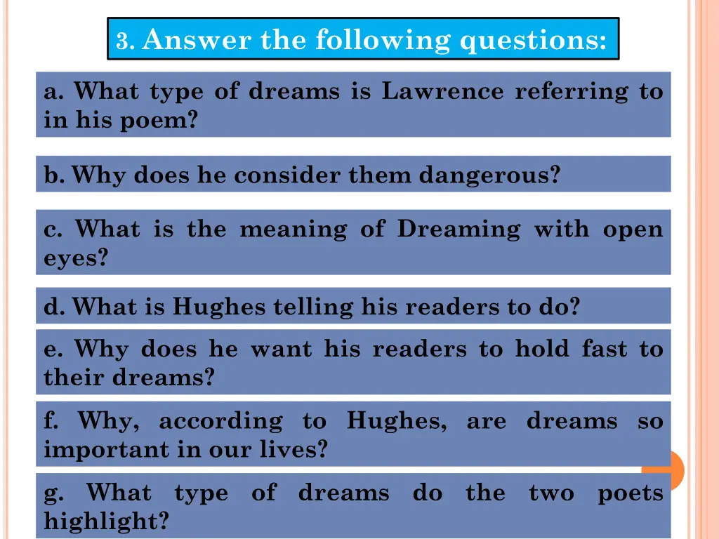 3 answer the following questions