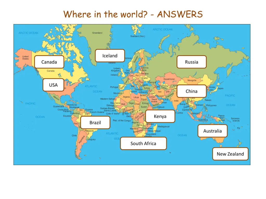 where in the world answers