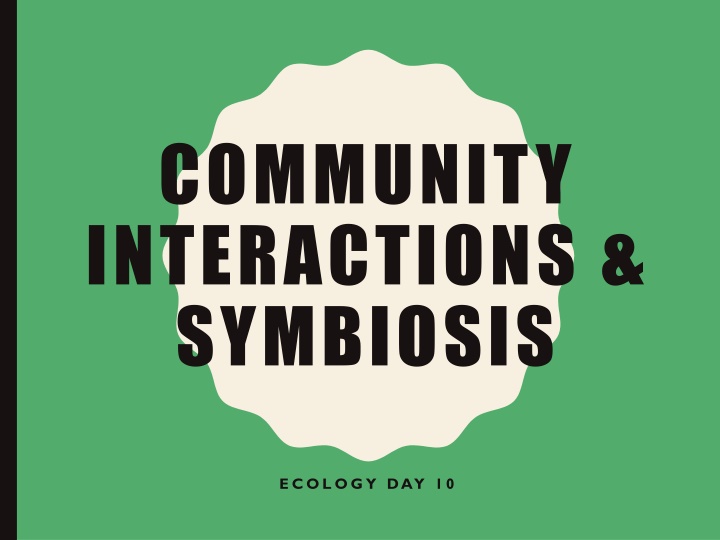 community interactions symbiosis