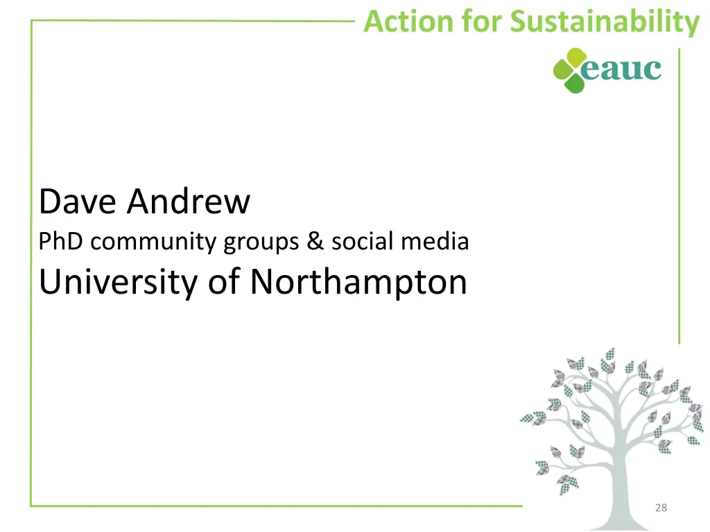 dave andrew phd community groups social media