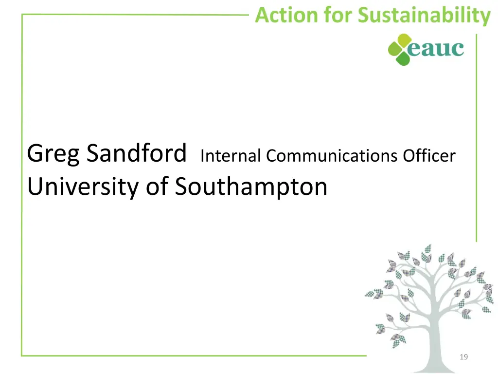 greg sandford internal communications officer