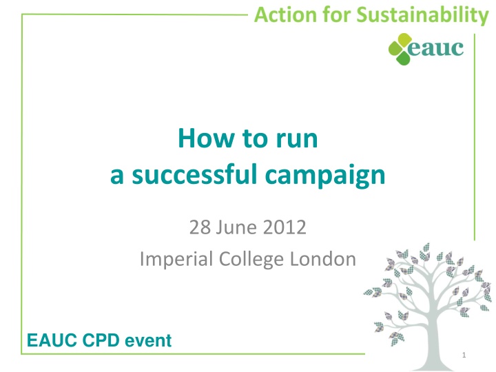 how to run a successful campaign