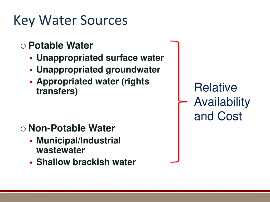 key water sources