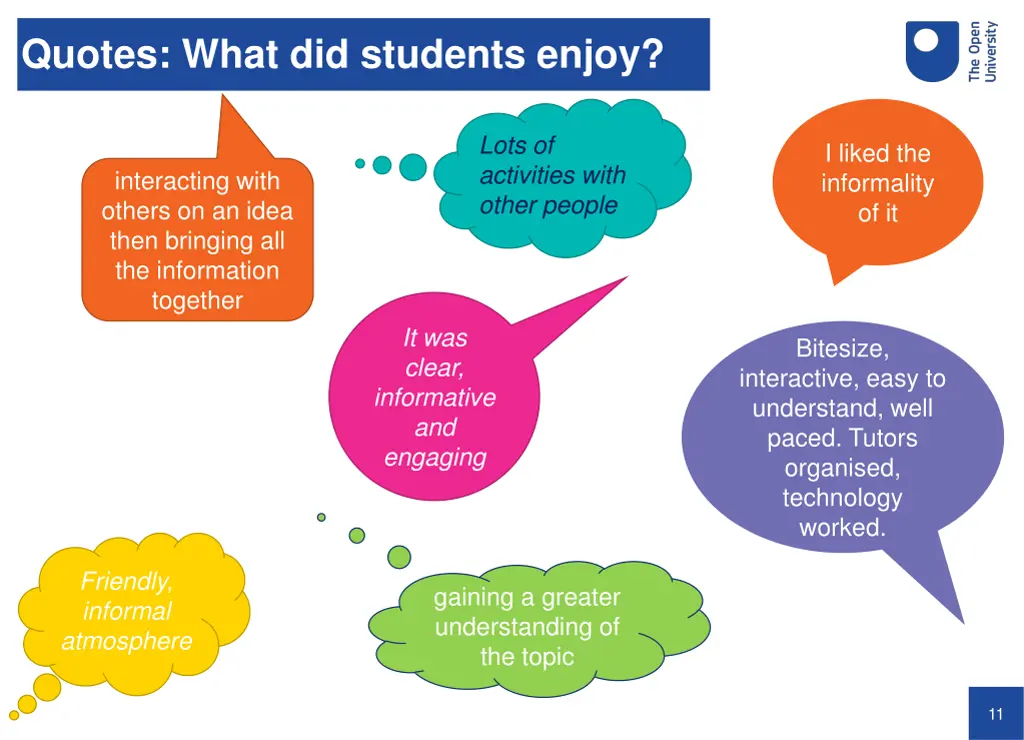 quotes what did students enjoy 1