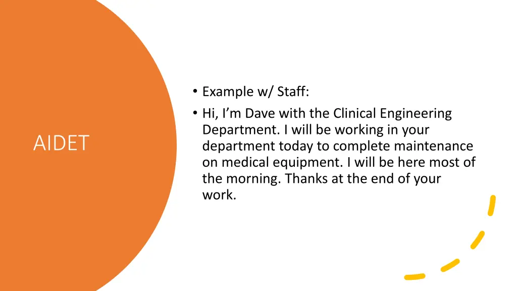 example w staff hi i m dave with the clinical