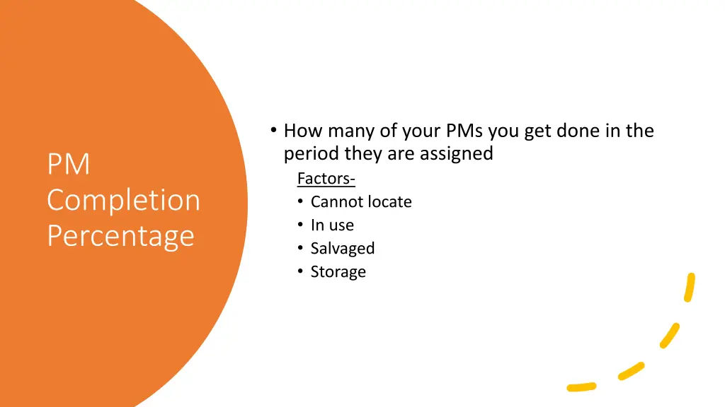 how many of your pms you get done in the period