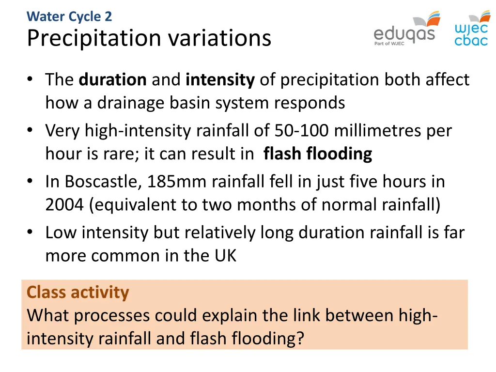 water cycle 2 precipitation variations