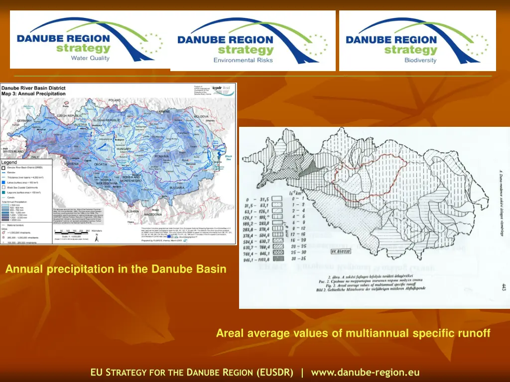 annual precipitation in the danube basin