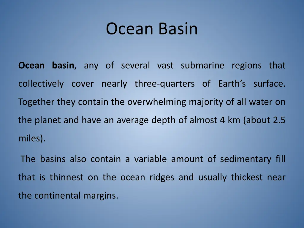 ocean basin