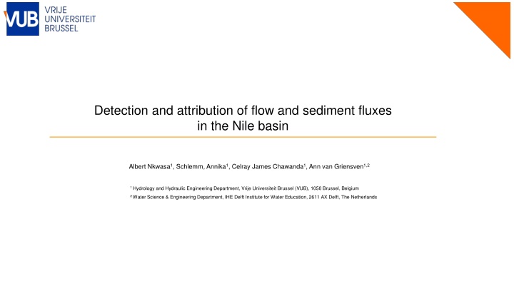 detection and attribution of flow and sediment