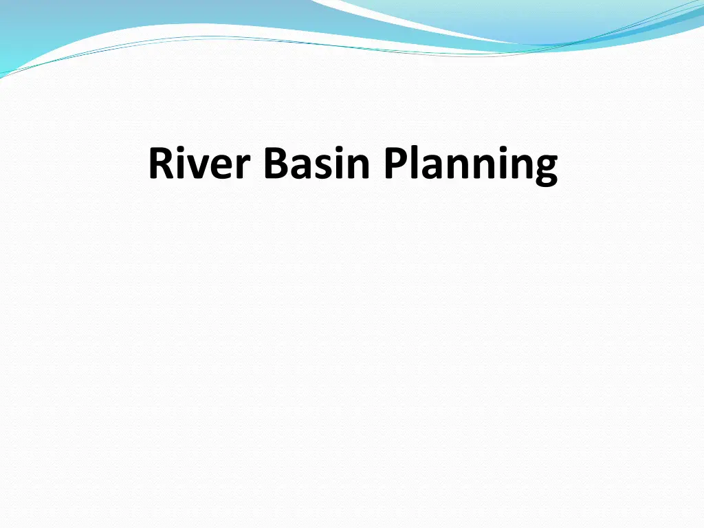 river basin planning