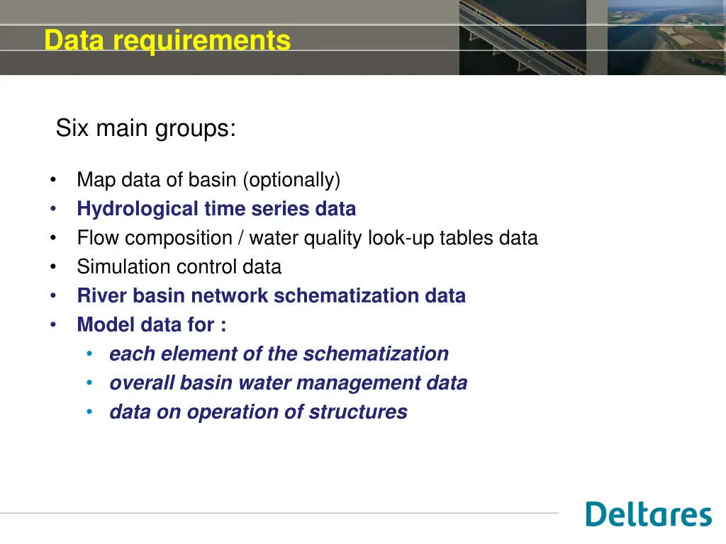 data requirements